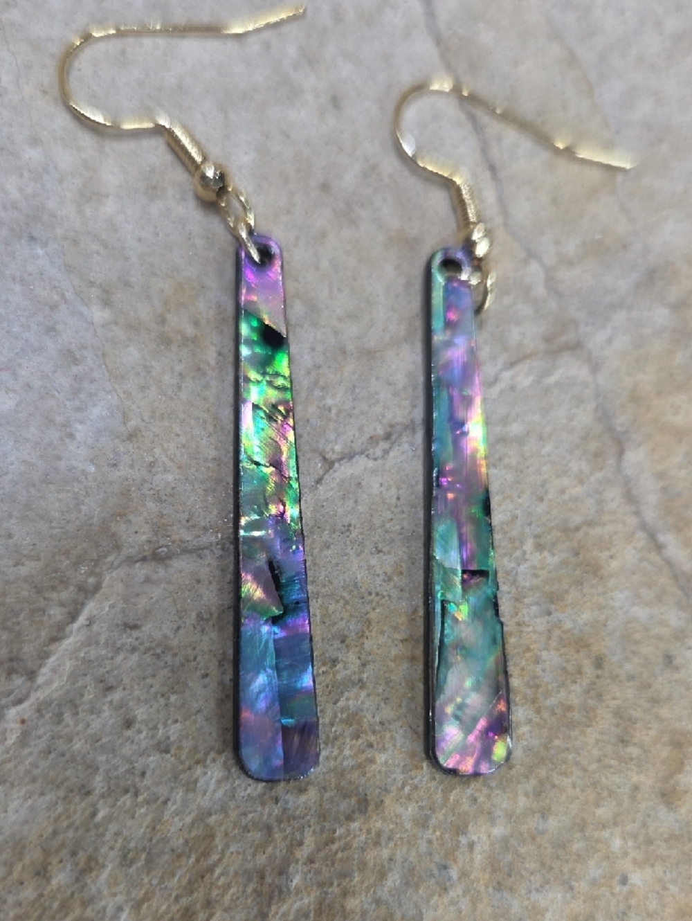 Irregular Abalone Shell Drop Earrings - Multicolor